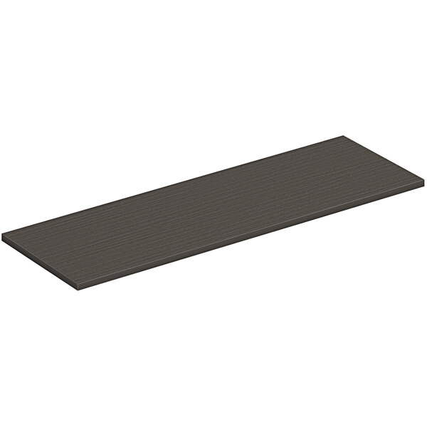 A slate teak rectangular top with lines.