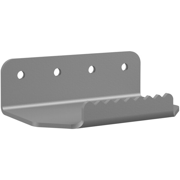 A grey metal HON foot door opener with holes.