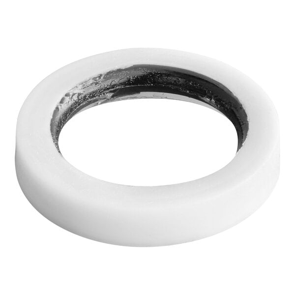 A white O-ring designed for ServSense Quadruple Fountain Jar Stainless Steel Pump Dispensers.