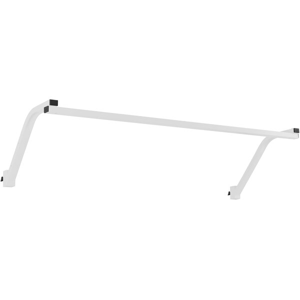 A white metal BenchPro light frame with black bars on each end.