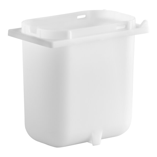 A white 2-quart fountain jar insert designed for use with ServSense fountain jar pump dispensers.