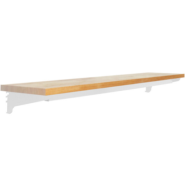 A BenchPro wooden shelf with white trim and adjustable height.