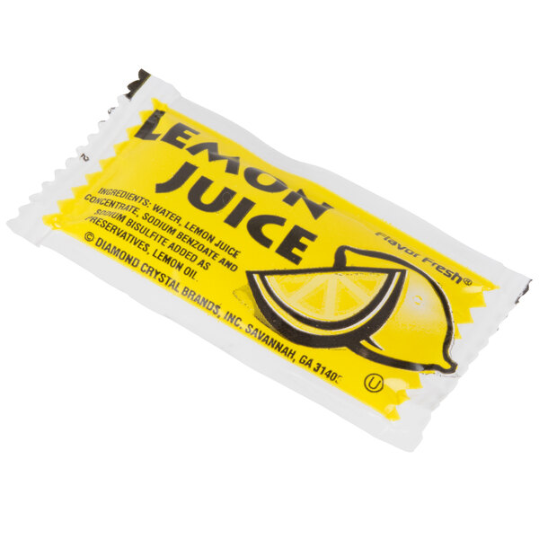 Lemon Juice Packets | 200 - 4 Gram Portion Packets Per Case