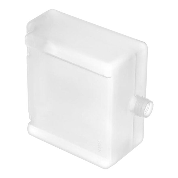 A white rectangular plastic bottle with a cap.
