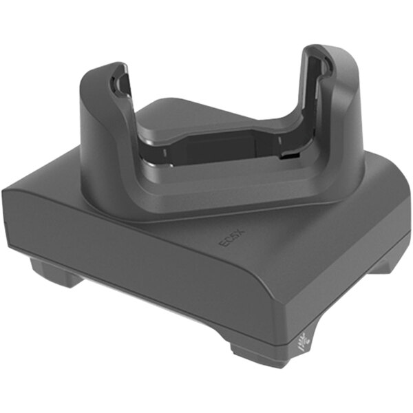 A black Zebra single slot charging cradle for EC50 and EC55 mobile computers.