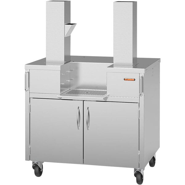 A stainless steel Zummo dual cabinet for Z40 Nature juicers.