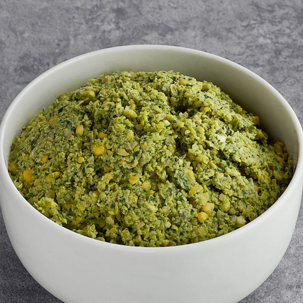 A bowl of Grecian Delight falafel dough.