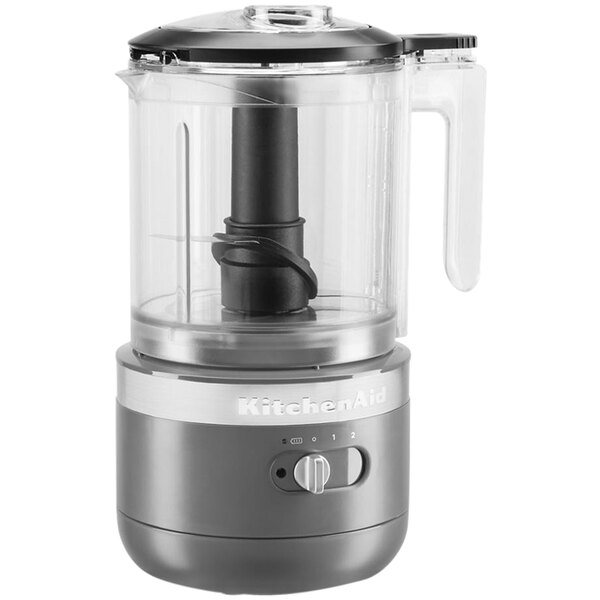 KitchenAid KFCB519DG Gray Cordless 5-Cup Food Chopper - 120V