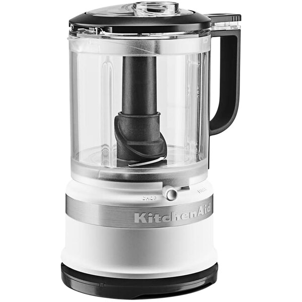 KitchenAid KFC0516FW Matte White 5-Cup Food Chopper - 120V