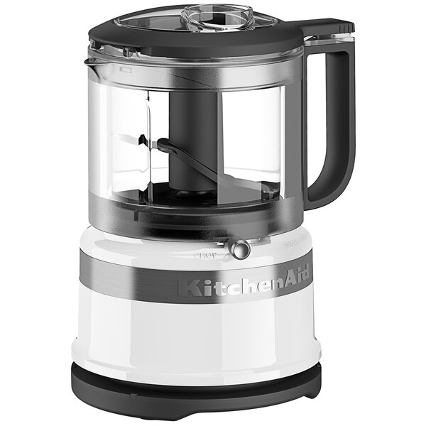 KitchenAid KFC3516WH White 3 1/2-Cup Food Chopper - 120V