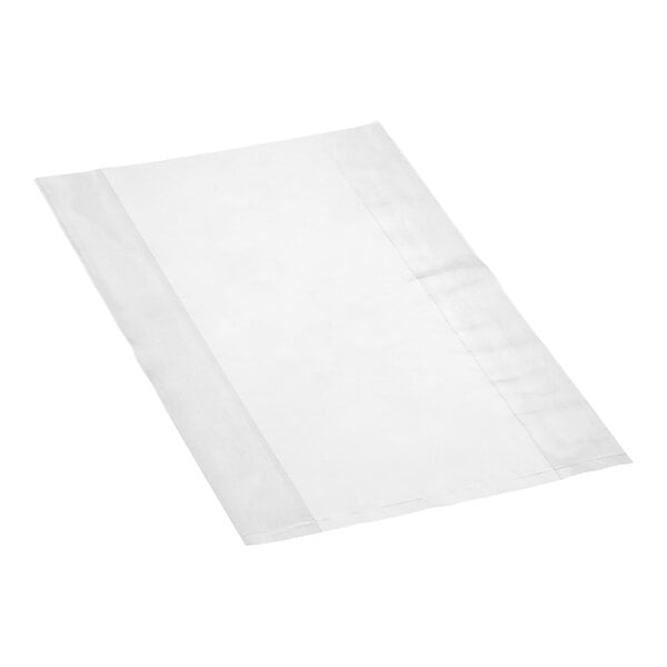A white rectangular plastic food bag.