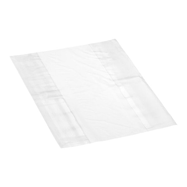 A white plastic bag on a white background.