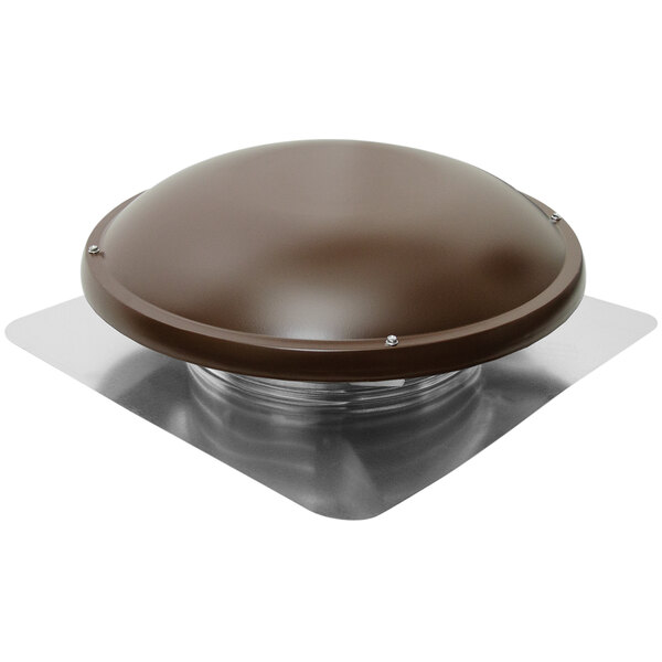 A brown TPI dome ventilator with a metal base.