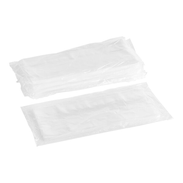 A close-up of a couple of Choice medium-duty plastic bags.