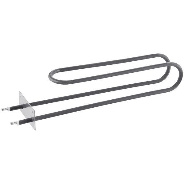 A close-up of a black metal heating element for a cook and hold oven.