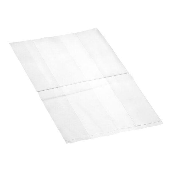 A white plastic bag on a white background.