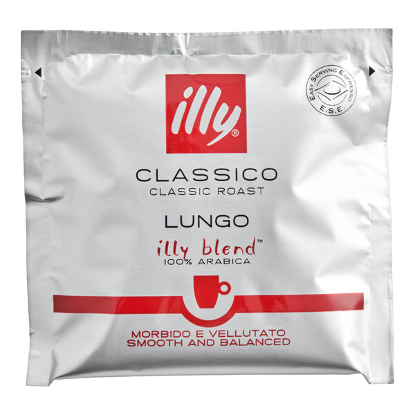 illy Classico Lungo Single Serve Espresso Pods - 18/Box