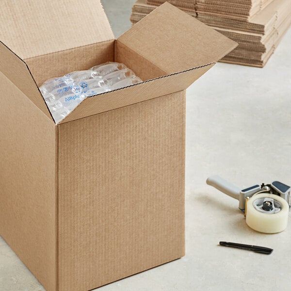 A Lavex kraft cardboard shipping box.