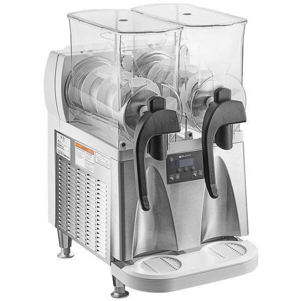 A Bunn Ultra NX slushy machine with two clear containers on top.