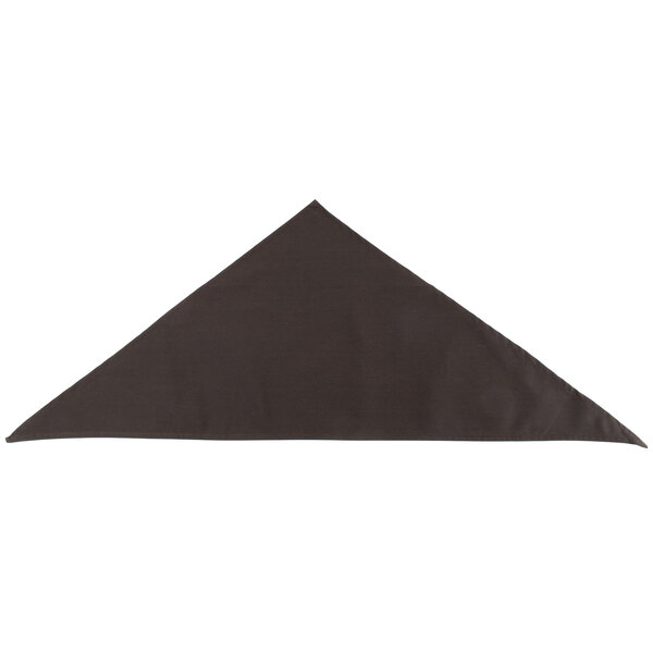 A brown cloth with a black triangle on a white background.
