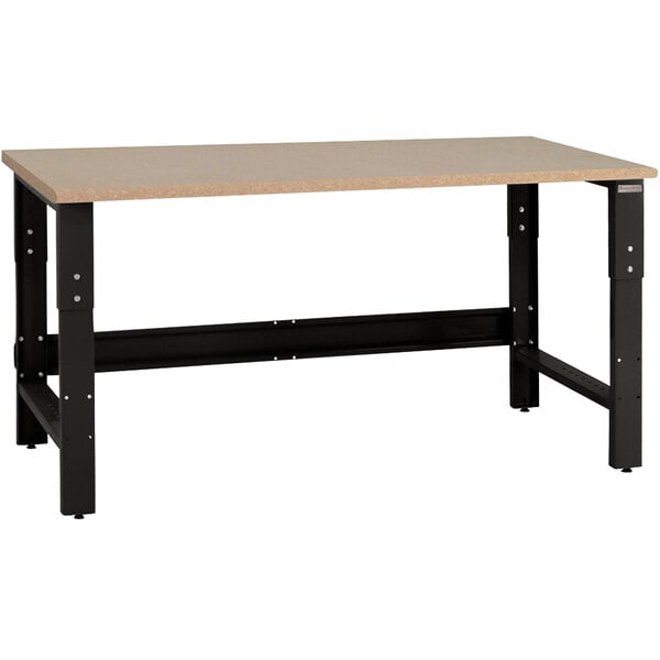 BenchPro Roosevelt Series 24" x 48" Disposable Particleboard Top Adjustable Workbench with Black Frame RPB2448
