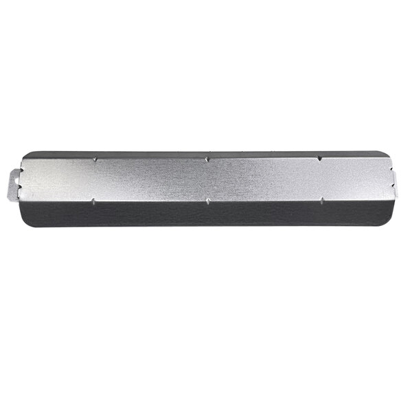 A silver rectangular Solwave air deflector.