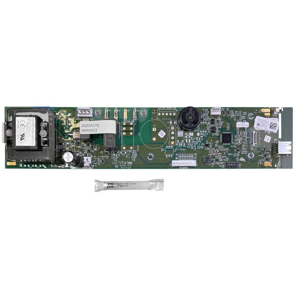 A Solwave control board for a commercial microwave with a close-up of a circuit board.