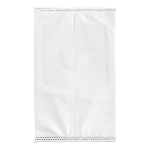 A white rectangular bag with stitched edges, shown against a plain background.