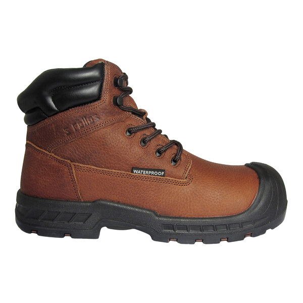 Genuine Grip® 6100 Vulcan Men's Size 10 Medium Width Brown Waterproof Composite Toe Non-Slip Boot
