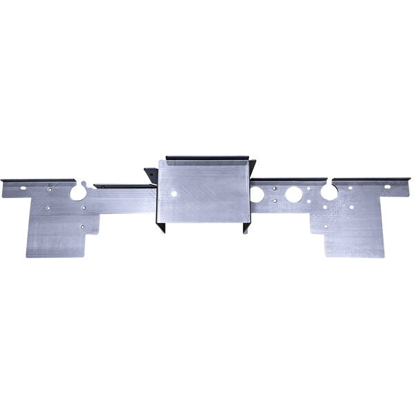 A Solwave metal divider bracket for a commercial microwave.