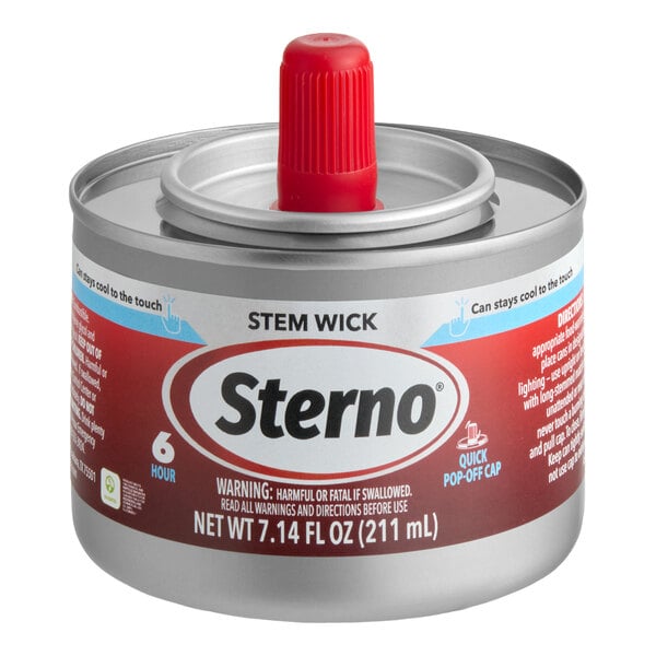 A can of Sterno 6 hour stem wick chafing fuel.