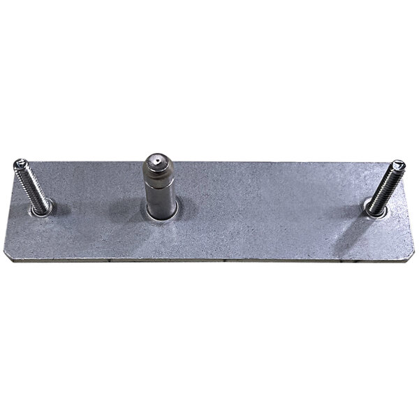 A Solwave roller bracket assembly metal plate with screws.