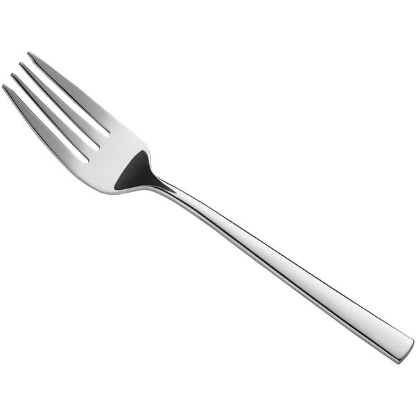 An Acopa stainless steel fork with a silver handle on a white background.