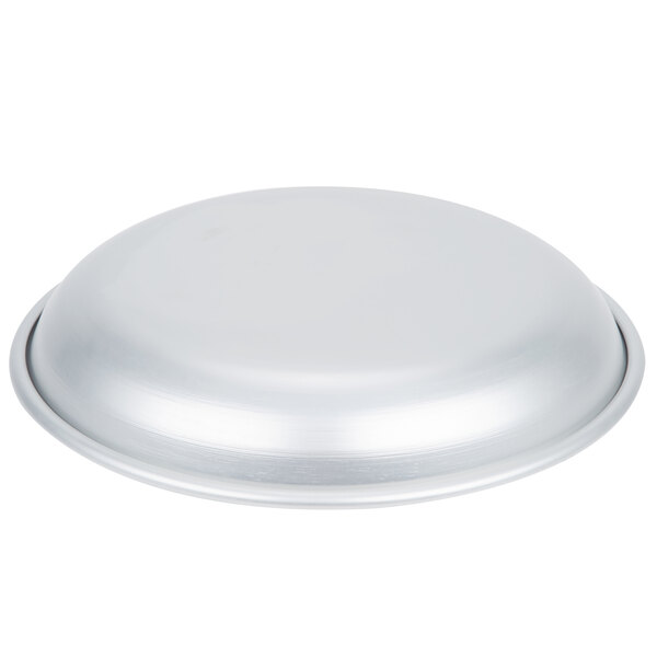 An American Metalcraft aluminum seafood tray with a round surface.