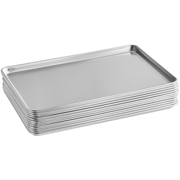 Aluminum Baking Pan - 18 x 26 x 1, Full Sheet - ULINE - Qty of 12 - H-4001