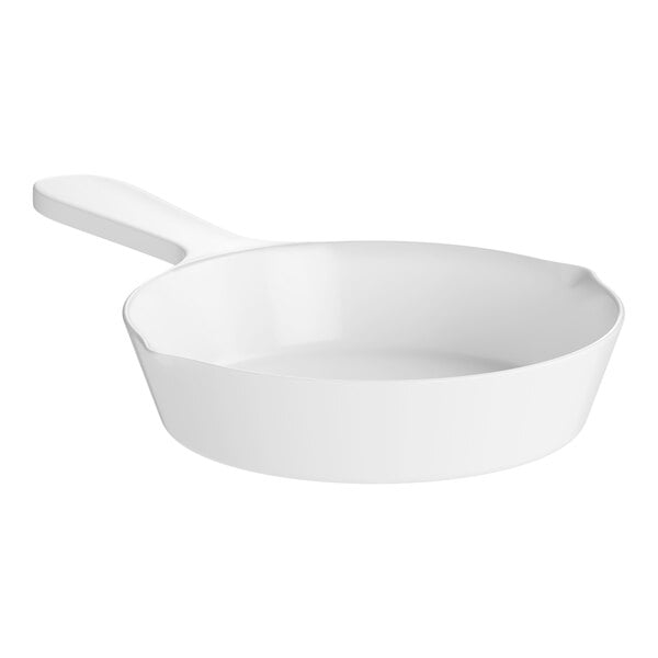 Choice 4 3/4" White Plastic Mini Appetizer Frying Pan - 200/Case