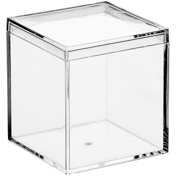 clear plastic mini storage cube small