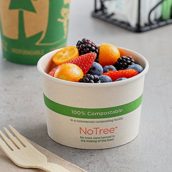 Custom Printed 8 oz Compostable PLA Round Deli Containers World Centric