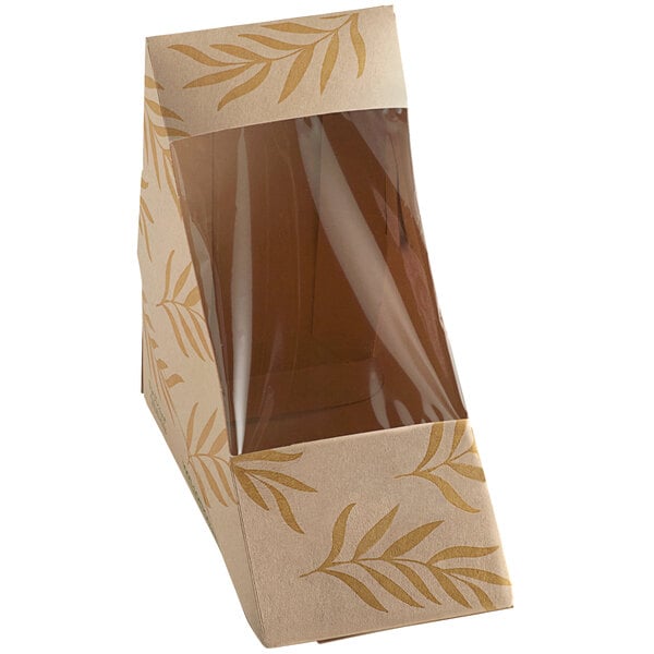A brown box with a PLA window.