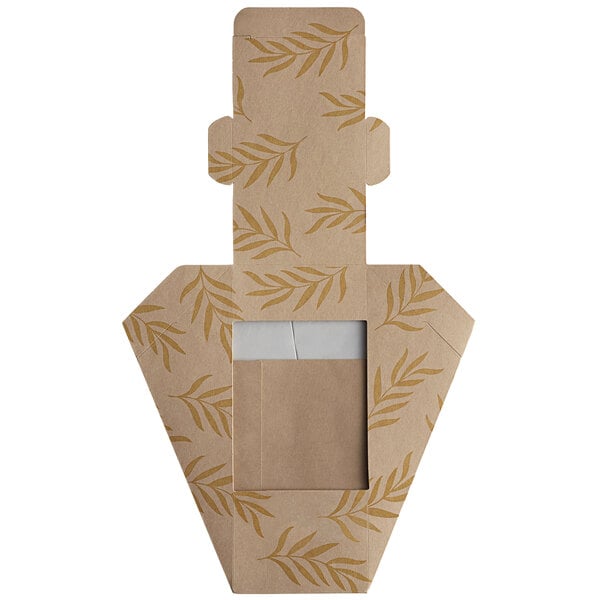 A brown box with a rectangular window.