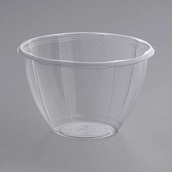 A World Centric clear PLA deli bowl.