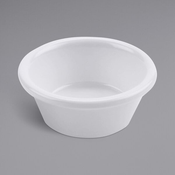 A white GET ramekin.