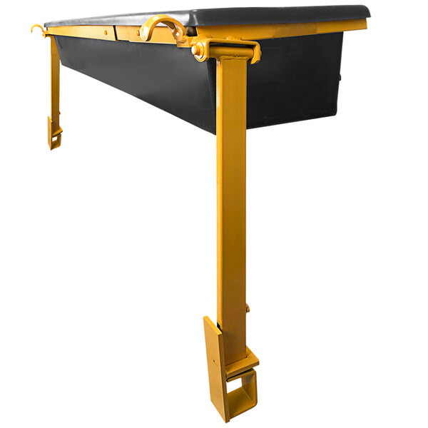 A black and yellow metal tray for a Paragon Pro Tele-Tower.