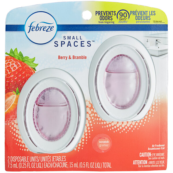 A package of 2 Febreze Small Spaces air fresheners.