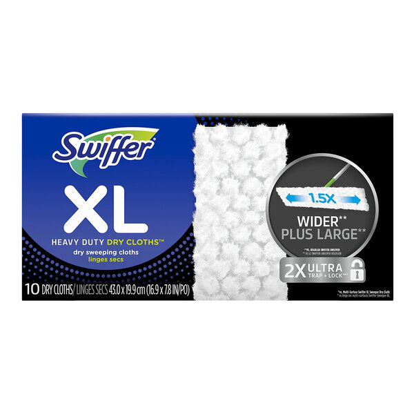 Swiffer® Sweeper 00030772191330 XL Disposable Multi-Surface Dry Sweeping Cloths - 10/Box