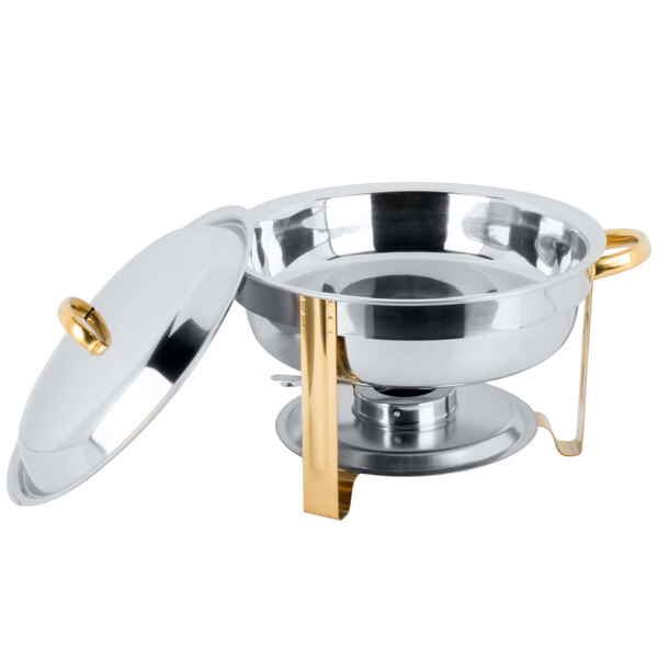 Choice 4 Qt. Deluxe Round Chafer Food Pan