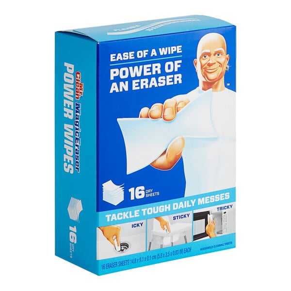 A box of 16 Mr. Clean Magic Eraser Sheets.