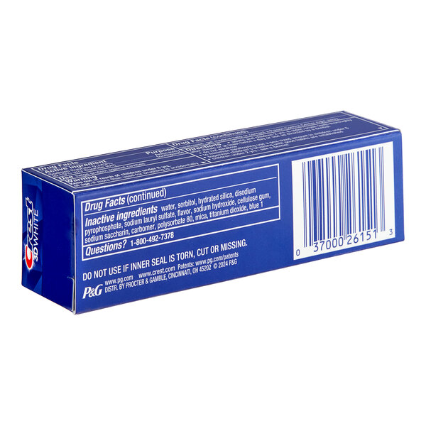 Crest 26151 3D White 0.85 oz. Radiant Mint Toothpaste 26151 - 36/Case