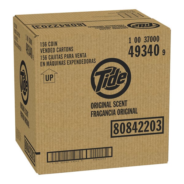 Tide Professional 49340 Coin Vend Laundry Detergent Single Load Box - 156/Case
