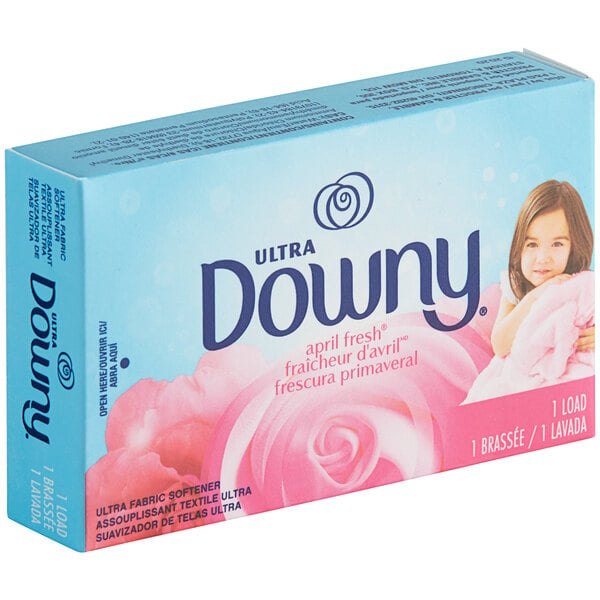 A white box of Downy Ultra April Fresh Liquid Fabric Conditioner.